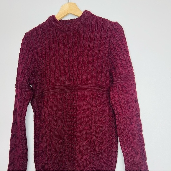 Fisherman Knit Merino Wool Double Knit Sweater Small - Picture 4 of 5